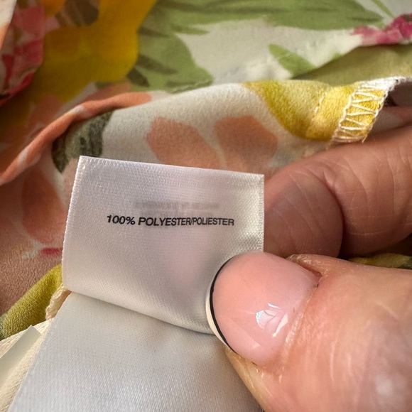 Anne Klein Floral Blouse - Pink, Yellow, Green NWT - Picture 7 of 10